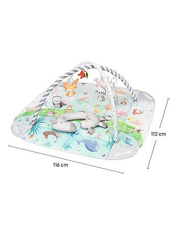 Manta de juegos 2 en 1 Anika de LIONELO - Parque infantil - 98 x 114 cm - Lavable - Juguetes interac