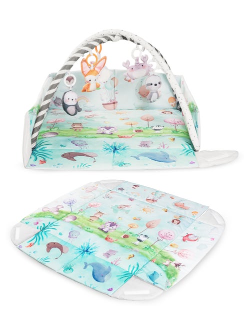 Manta de juegos 2 en 1 LIONELO Anika para bebé - Parque infantil - Lavable - Juguetes interactivos - Kiabi