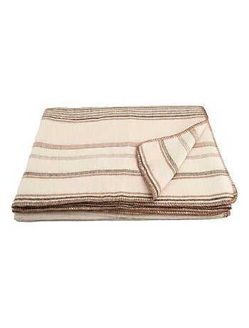 Manta de lana y mohair a rayas