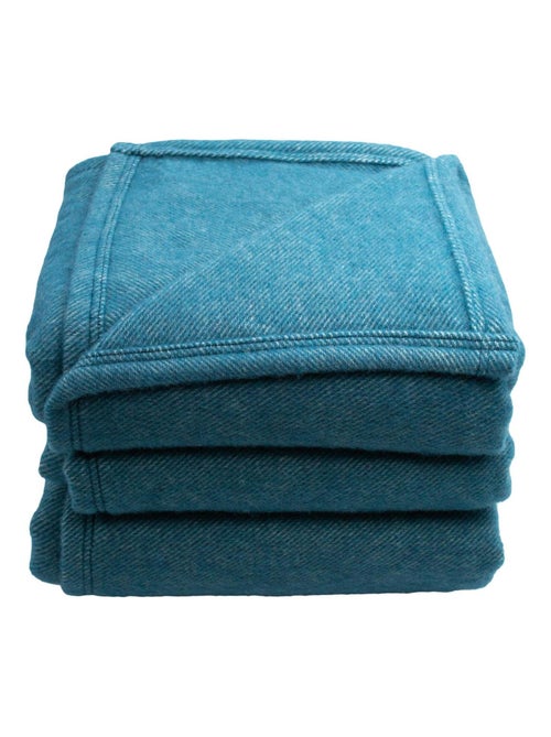 Manta de mezcla de lana con efecto denim - Kiabi