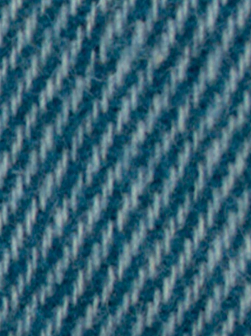 Manta de mezcla de lana con efecto denim Azul turquesa - Kiabi