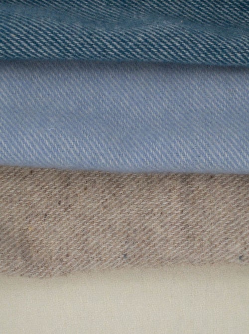 Manta de mezcla de lana con efecto denim - Kiabi