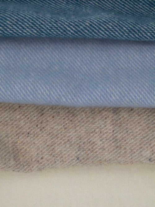 Manta de mezcla de lana con efecto denim - Kiabi