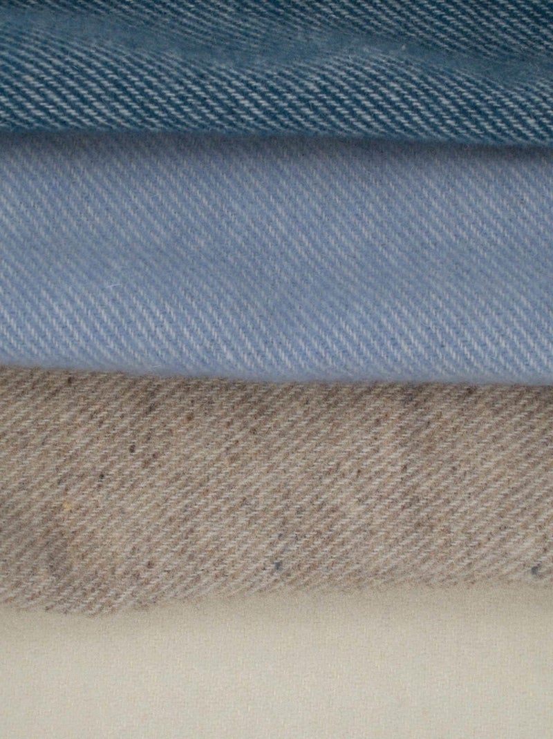 Manta de mezcla de lana con efecto denim Crudo - Kiabi