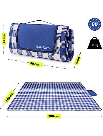 Manta de picnic hypermotion 150 x 200 cm: impermeable, resistente y compacta