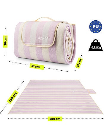 Manta de picnic xxl hypermotion 200 x 200 cm aislante e impermeable