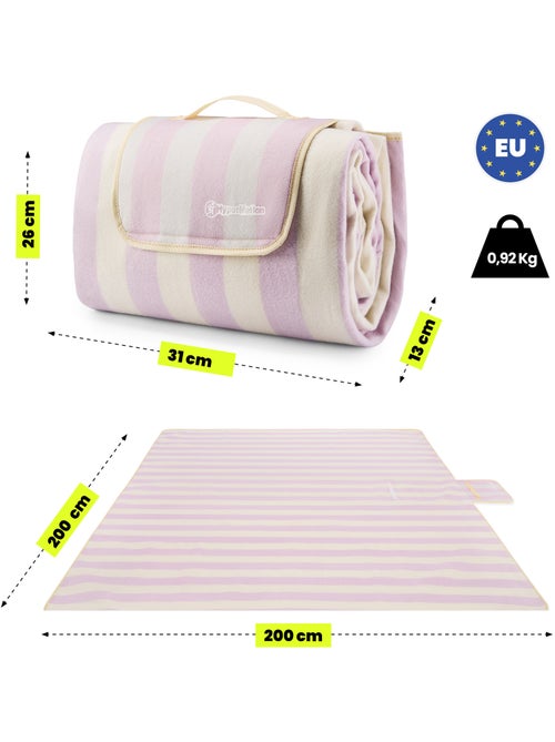 Manta de picnic xxl hypermotion 200 x 200 cm aislante e impermeable - Kiabi Manta de picnic xxl hypermotion 200 x 200 cm aislante e impermeable - Kiabi