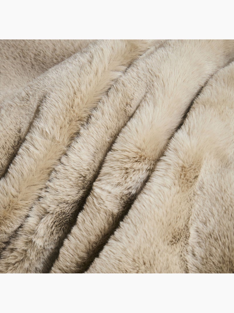 Manta de piel sintética 150 x 200 cm Beige - Kiabi
