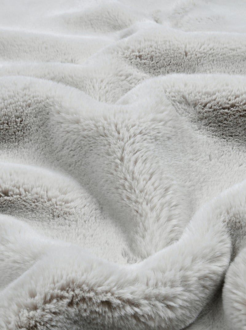 Manta de piel sintética ultra suave Beige concha - Kiabi