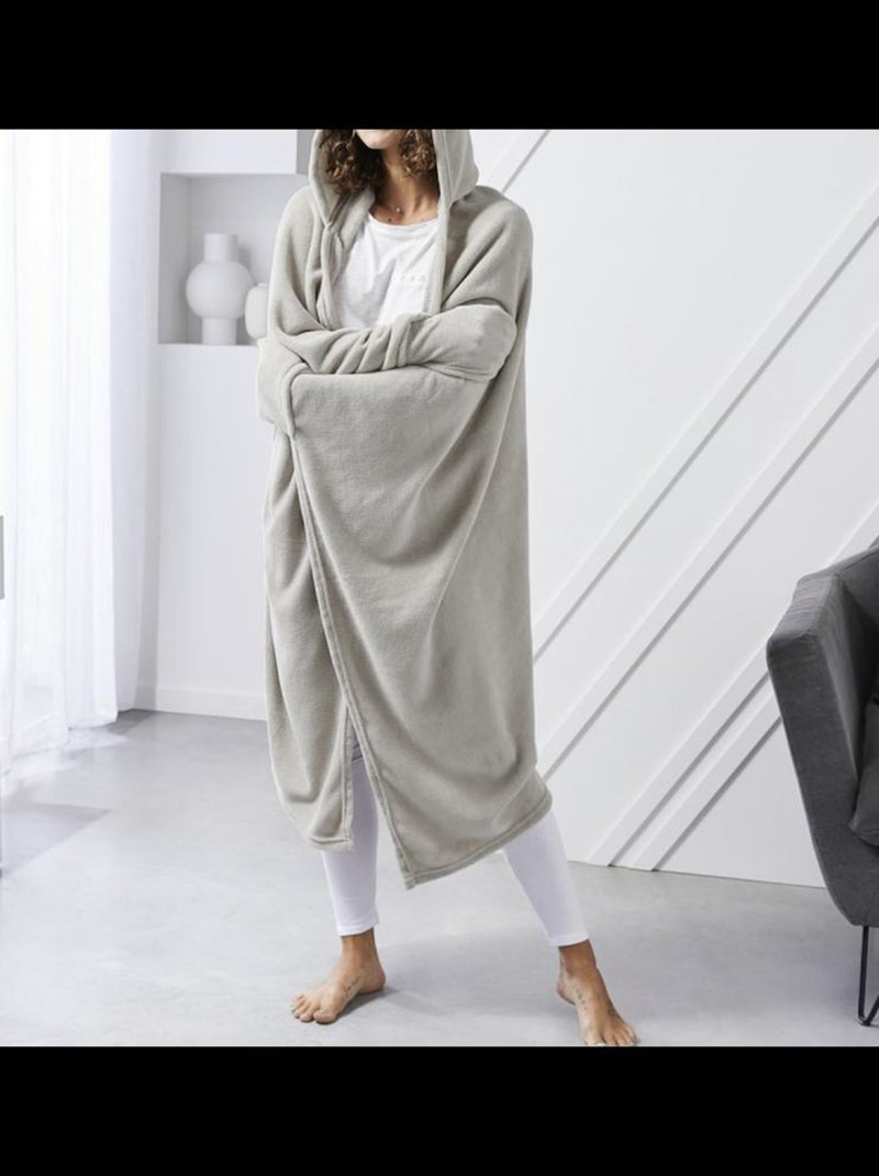 Manta de Poliéster Polaire PROMO LINGE Beige gris - Kiabi