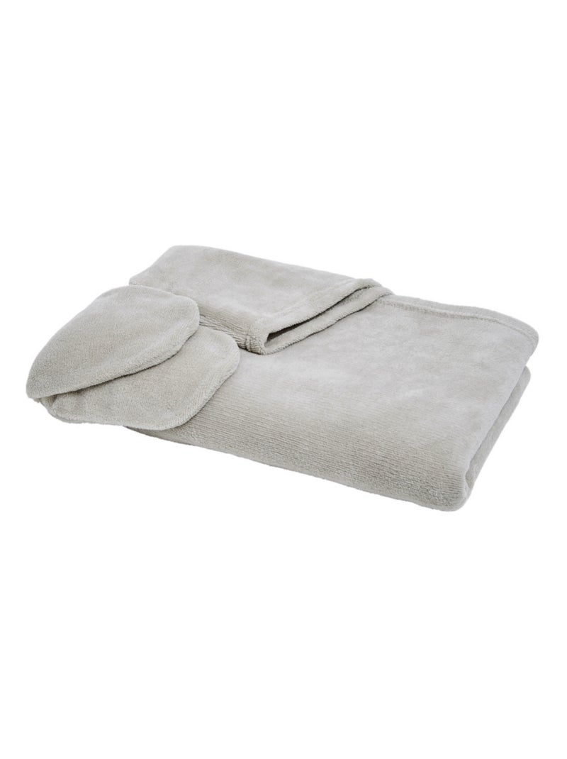 Manta de Poliéster Polaire PROMO LINGE Beige gris - Kiabi