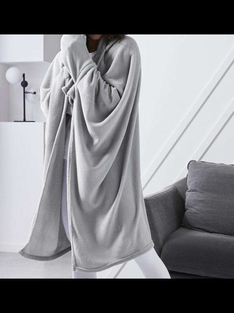 Manta de Poliéster Polaire PROMO LINGE Gris plateado - Kiabi
