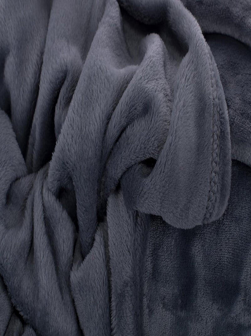 Manta de Poliéster PROMO LINGE Gris antracita - Kiabi