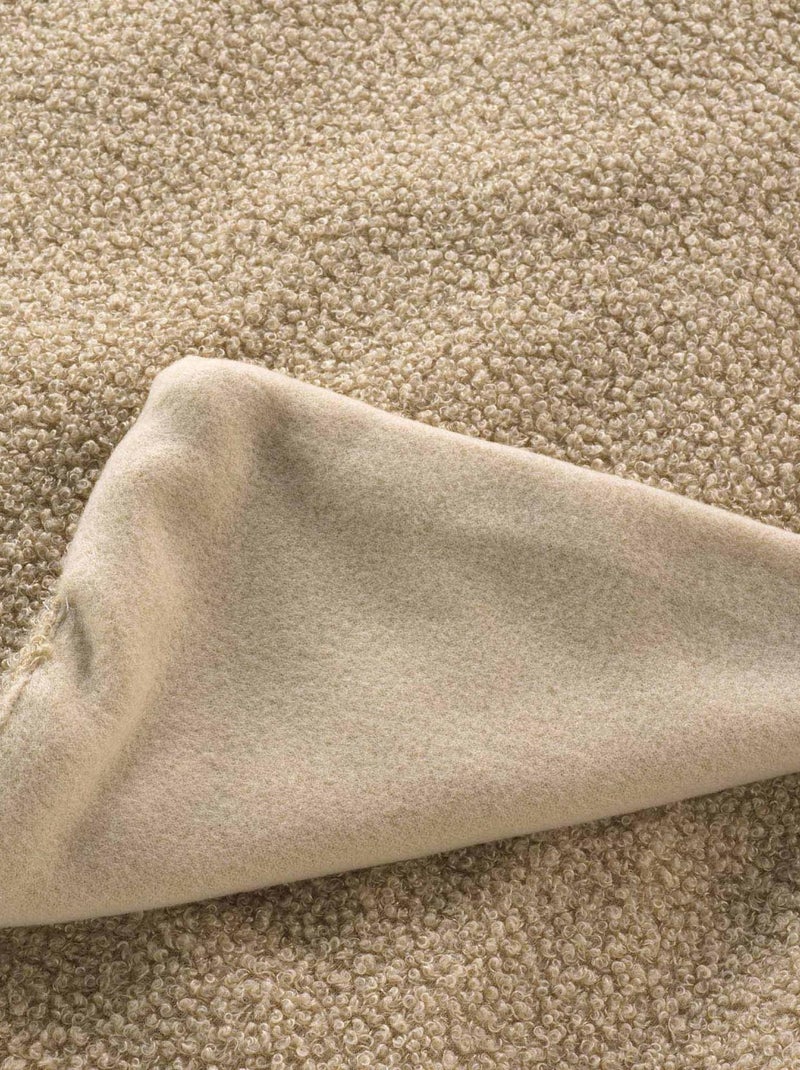 Manta de Poliéster WOOLY Douceur d'Intérieur Beige - Kiabi