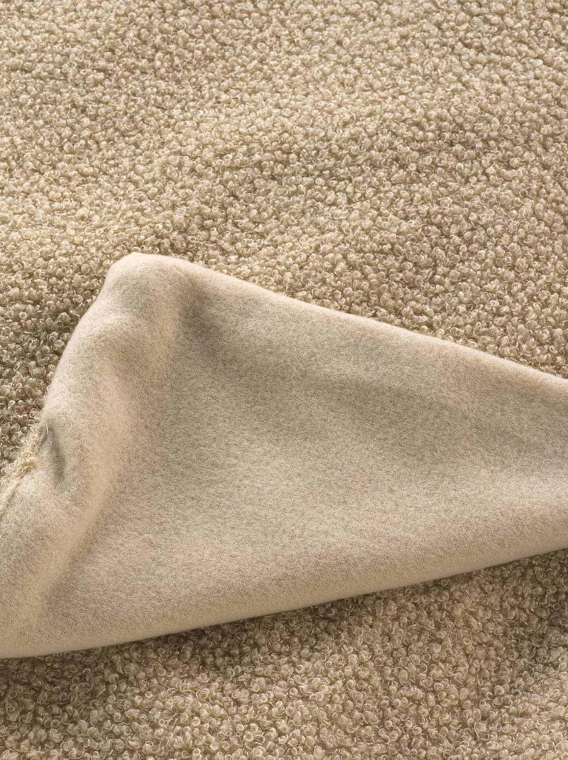 Manta de Poliéster WOOLY Douceur d'Intérieur Beige - Kiabi