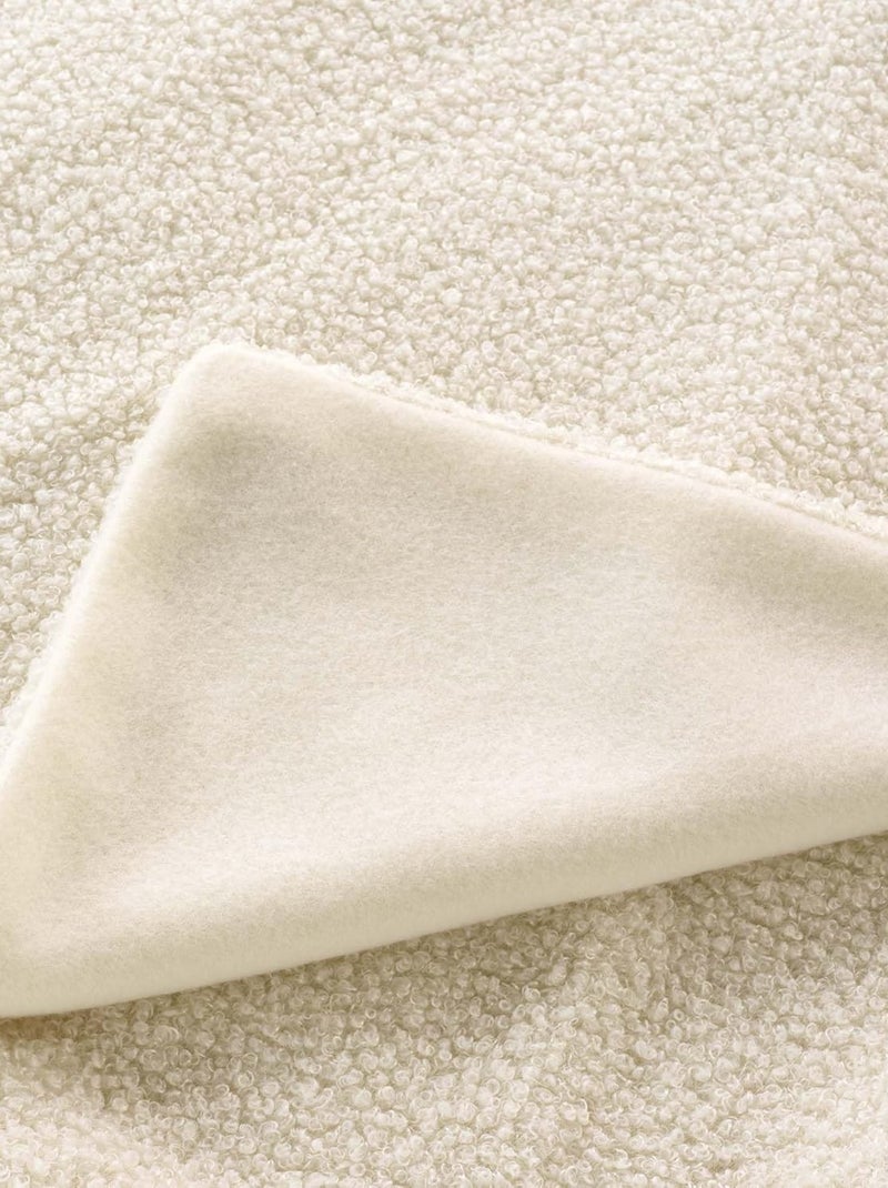 Manta de Poliéster WOOLY Douceur d'Intérieur Blanco - Kiabi