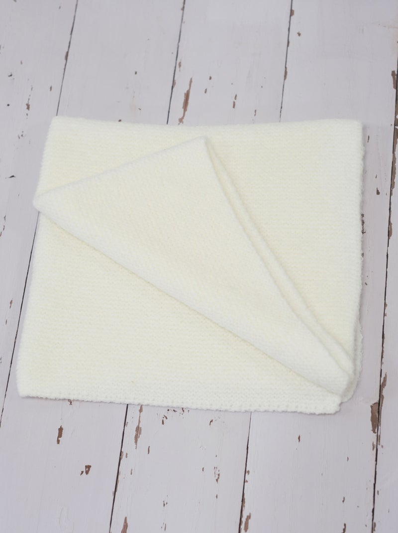 Manta de punto bobo – Cocoon Crudo - Kiabi