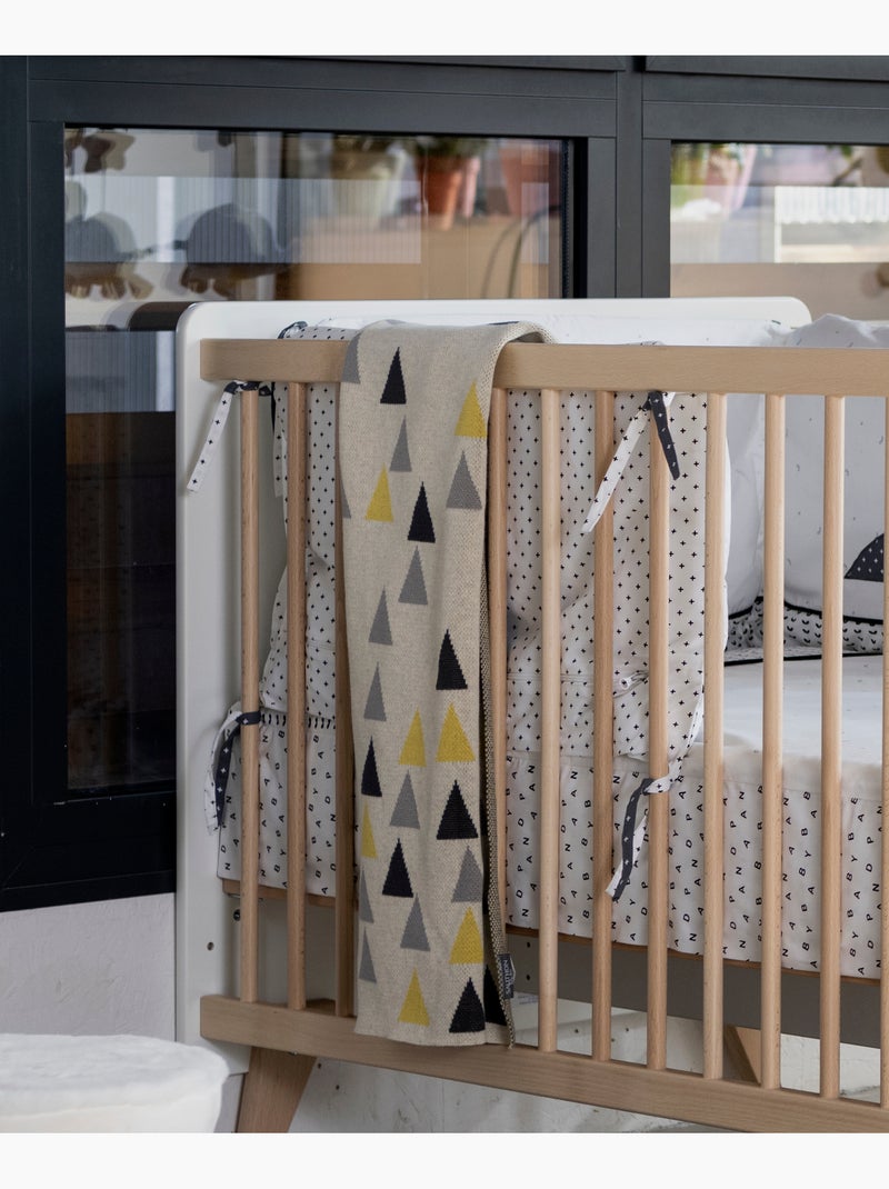 Manta de punto de algodón - sauthon Beige - Kiabi