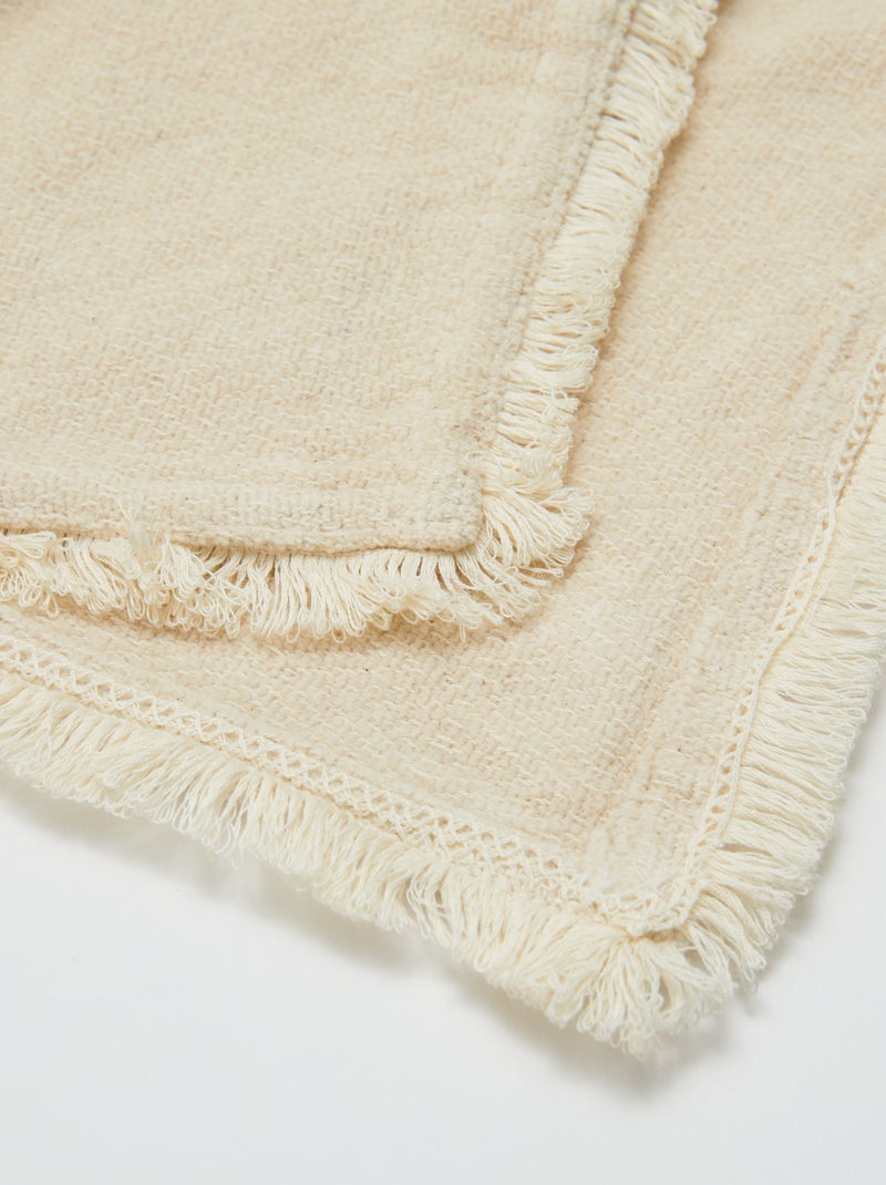 Manta de punto de chenilla 130 x 150 cm - Kiabi Home BEIGE - Kiabi