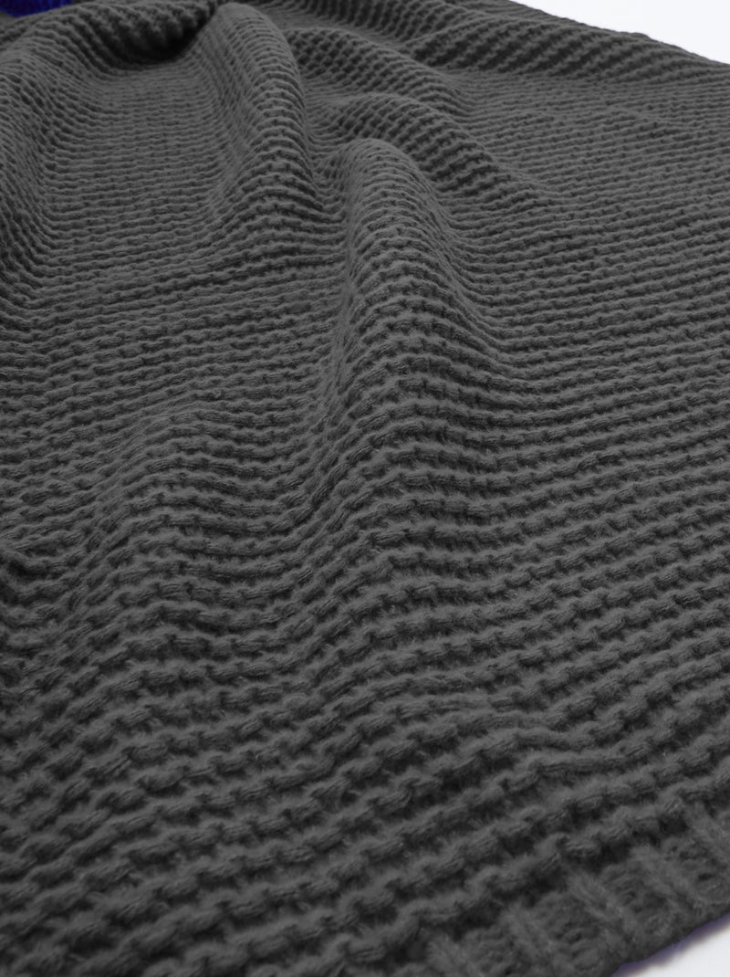 Manta de punto grueso - Kiabi Home GRIS - Kiabi