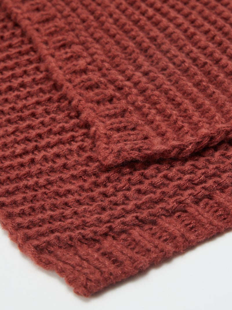 Manta de punto grueso - Kiabi Home Marron - Kiabi