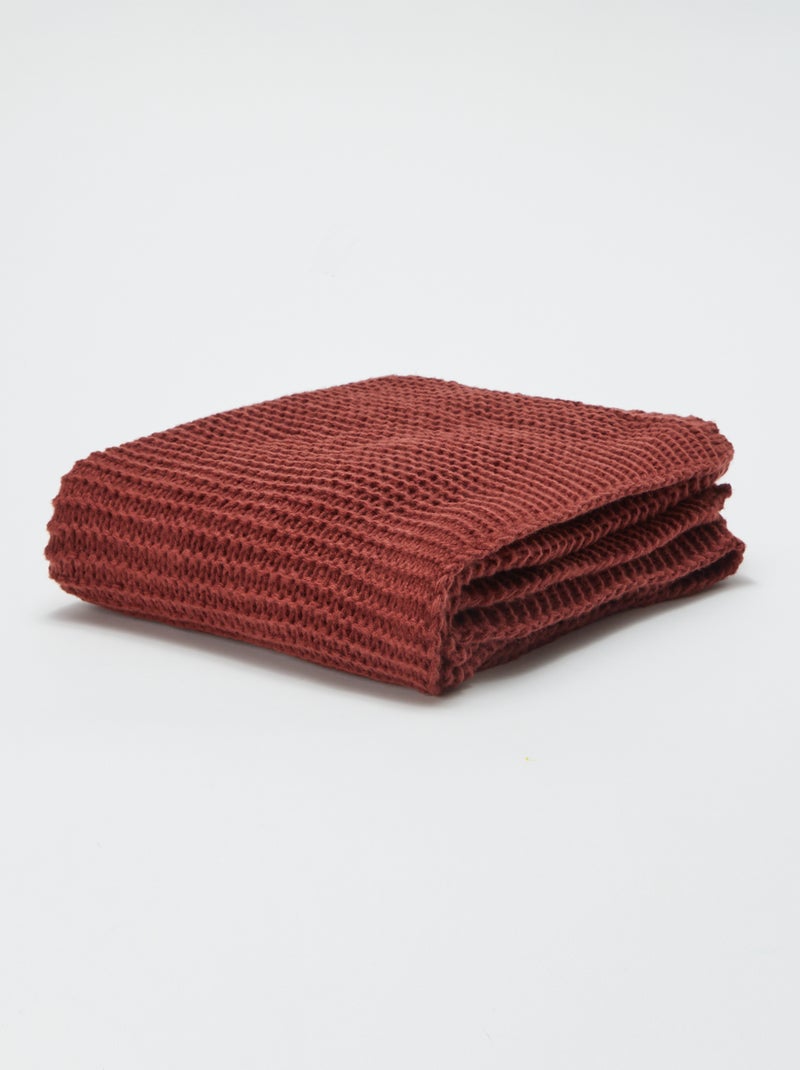 Manta de punto grueso 160 x 130 cm - Kiabi Home Marron - Kiabi