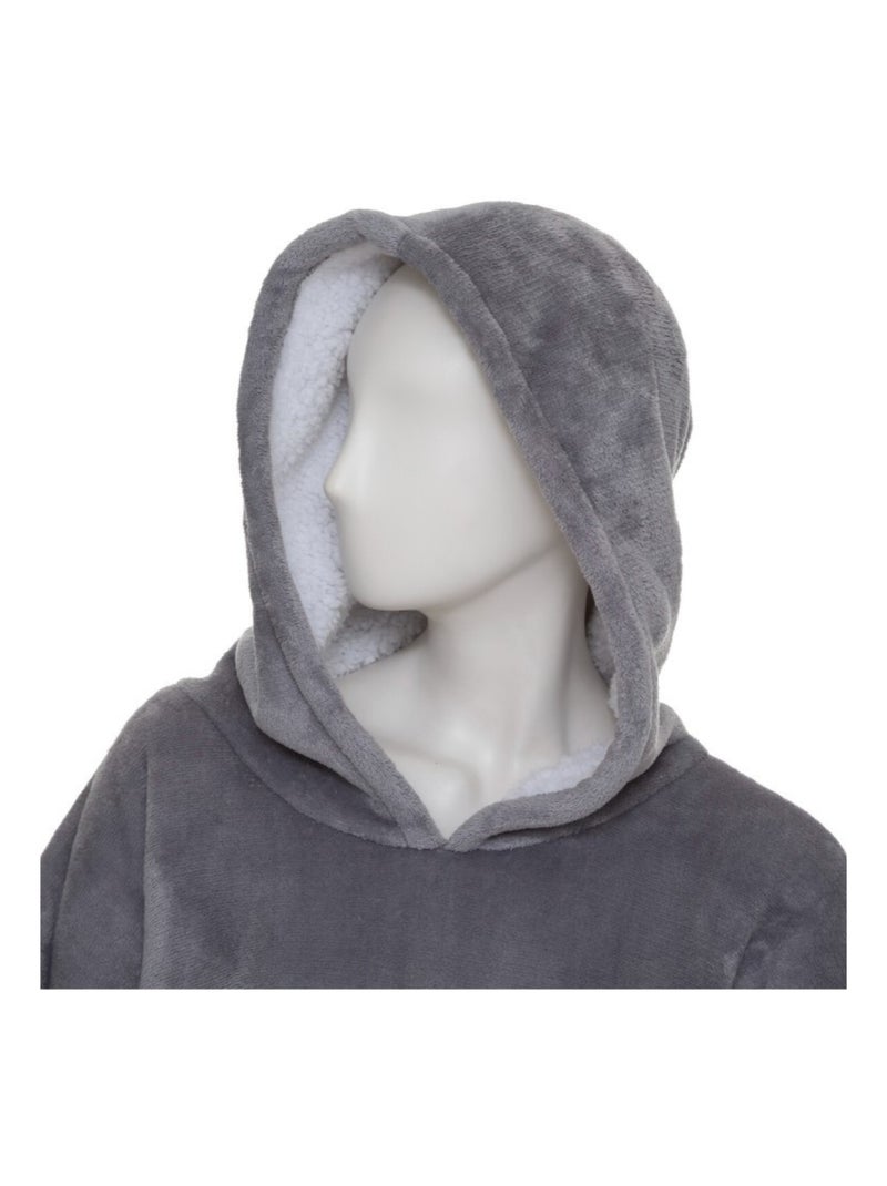 Manta de sudadera Gris perla - Kiabi