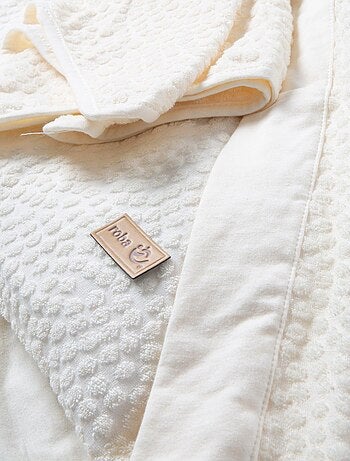 Manta envolvente en algodón orgánico con lunares en relieve 'ROBA' 'Seashells'