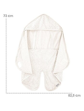 Manta envolvente en algodón orgánico con lunares en relieve 'ROBA' 'Seashells'