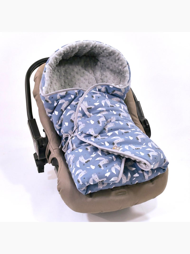 Manta envolvente reversible para bebé en algodón | SEVIRA KIDS Azul - Kiabi
