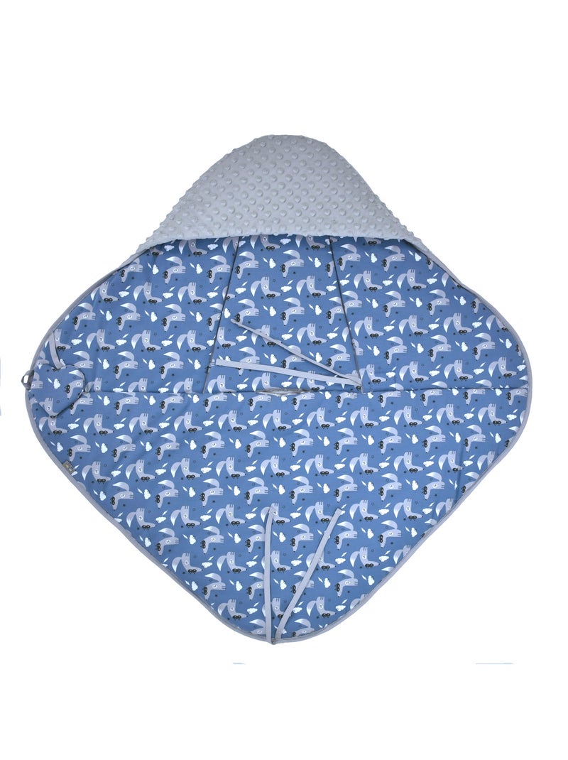 Manta envolvente reversible para bebé en algodón | SEVIRA KIDS Azul - Kiabi