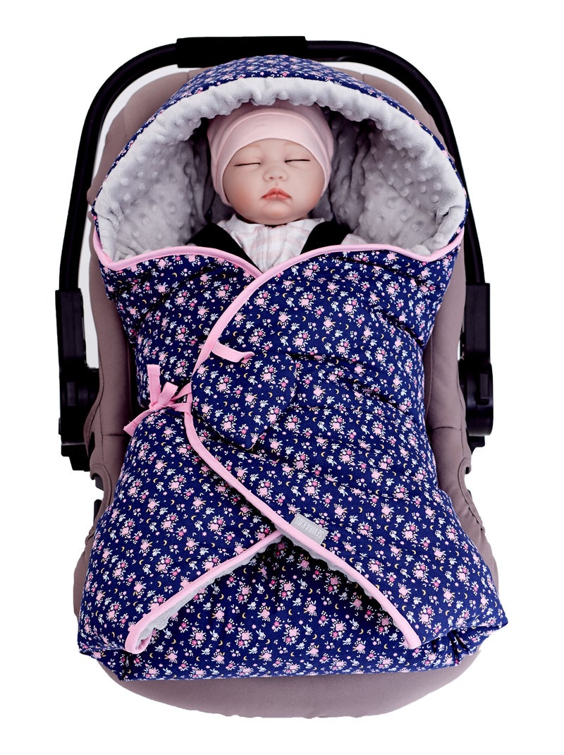 Manta envolvente reversible para bebé en algodón | SEVIRA KIDS Azul - Kiabi