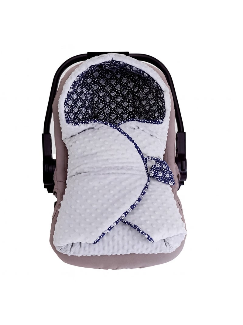 Manta envolvente reversible para bebé en algodón | SEVIRA KIDS Azul marino - Kiabi