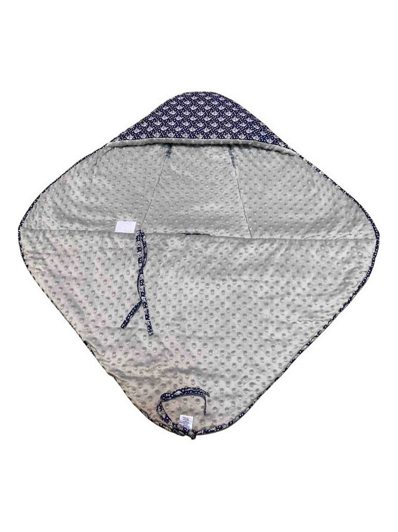 Manta envolvente reversible para bebé en algodón | SEVIRA KIDS Azul marino - Kiabi