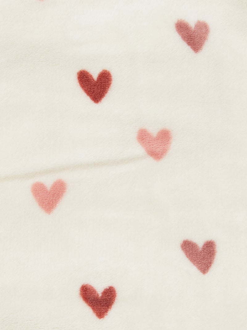Manta estampada con efecto polar/suave ROSA - Kiabi