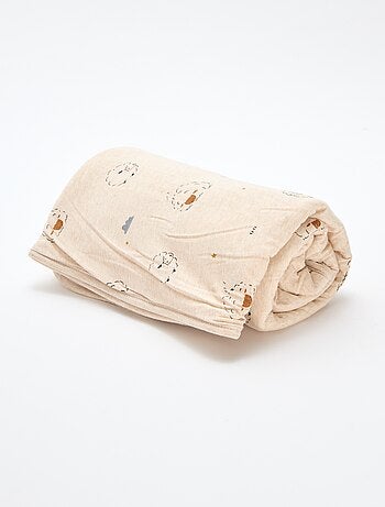 Manta estampada con interior de tejido polar
