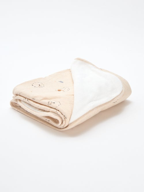 Manta estampada con interior de tejido polar - Kiabi