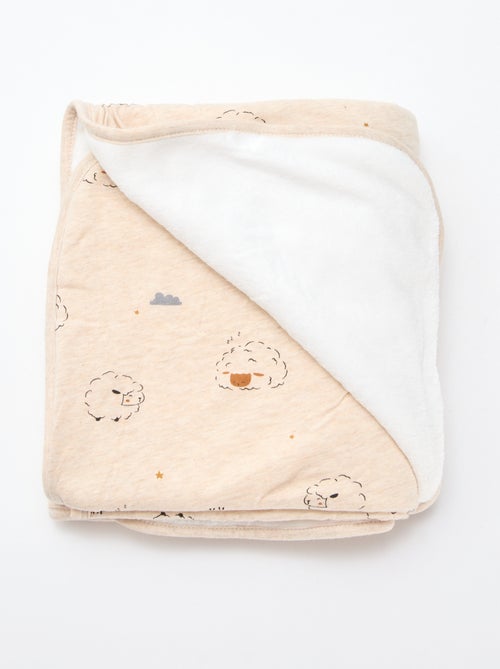 Manta estampada con interior de tejido polar - Kiabi