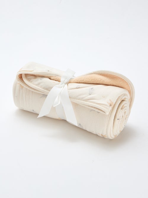 Manta estampada con interior de tejido polar - Kiabi