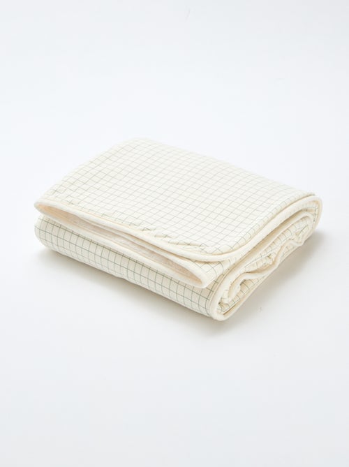 Manta estampada con interior de tejido polar - Kiabi