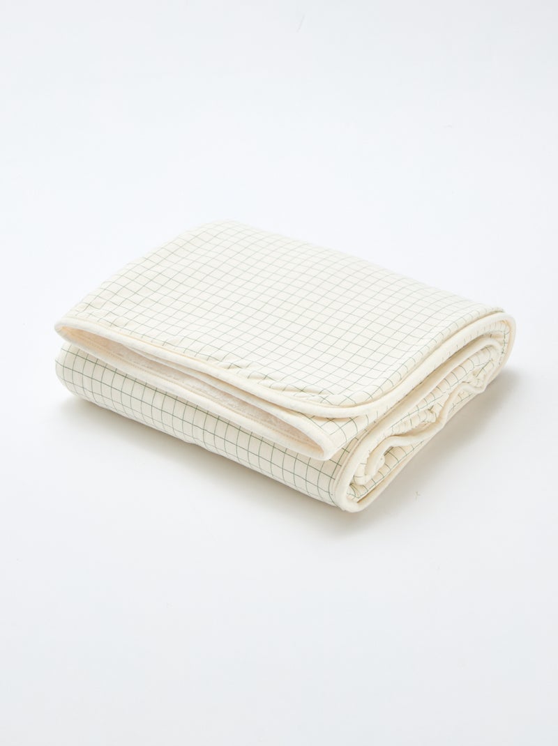 Manta estampada con interior de tejido polar Blanco - Kiabi