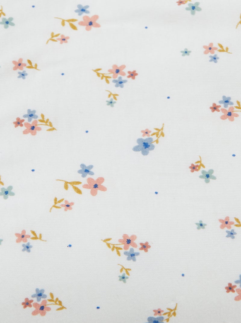 Manta estampada con interior de tejido polar BLANCO - Kiabi