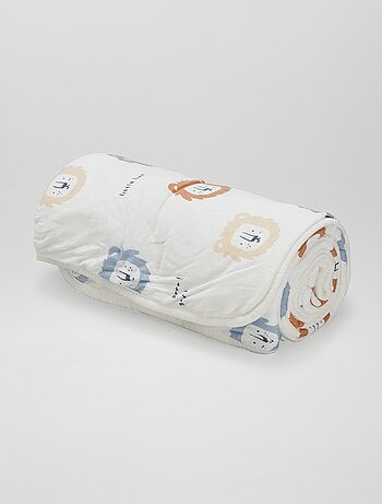 Manta estampada con interior de tejido polar