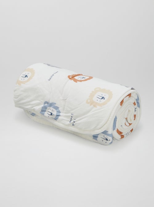 Manta estampada con interior de tejido polar - Kiabi