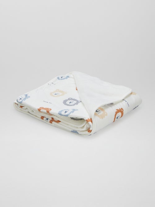 Manta estampada con interior de tejido polar - Kiabi