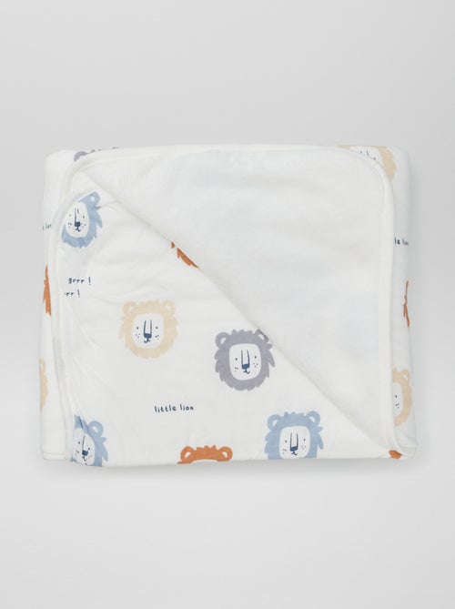 Manta estampada con interior de tejido polar - Kiabi