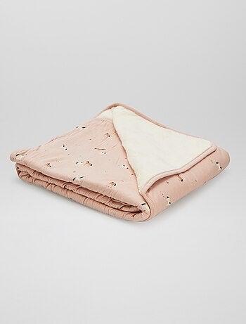 Manta estampada con interior de tejido polar