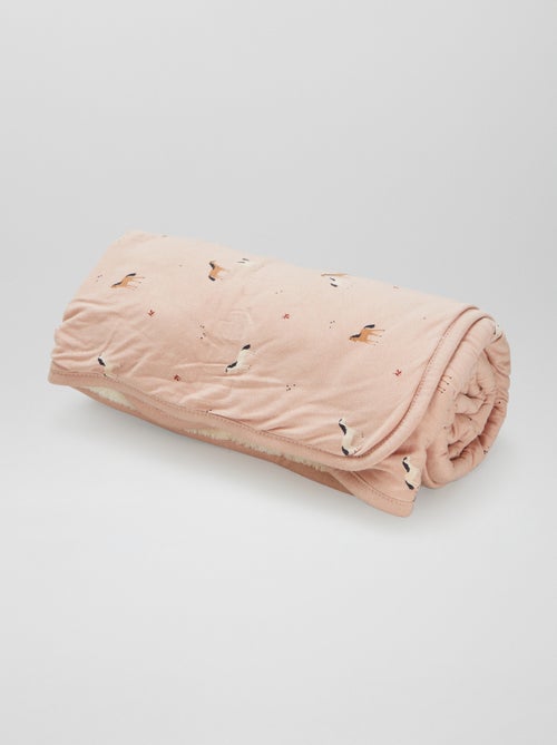 Manta estampada con interior de tejido polar - Kiabi