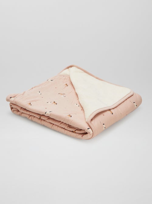 Manta estampada con interior de tejido polar - Kiabi