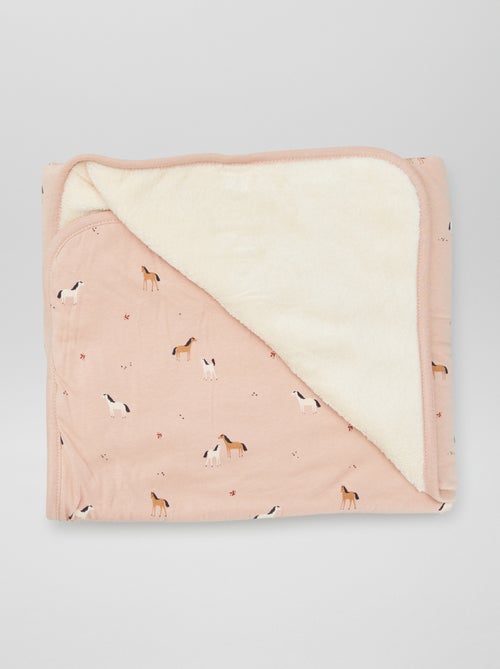 Manta estampada con interior de tejido polar - Kiabi